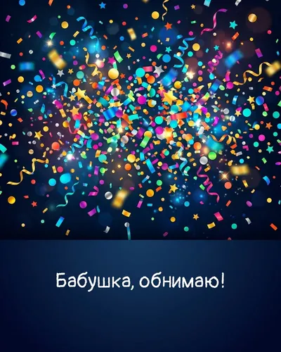 поздравительная открытка — Бабушка, обнимаю!
